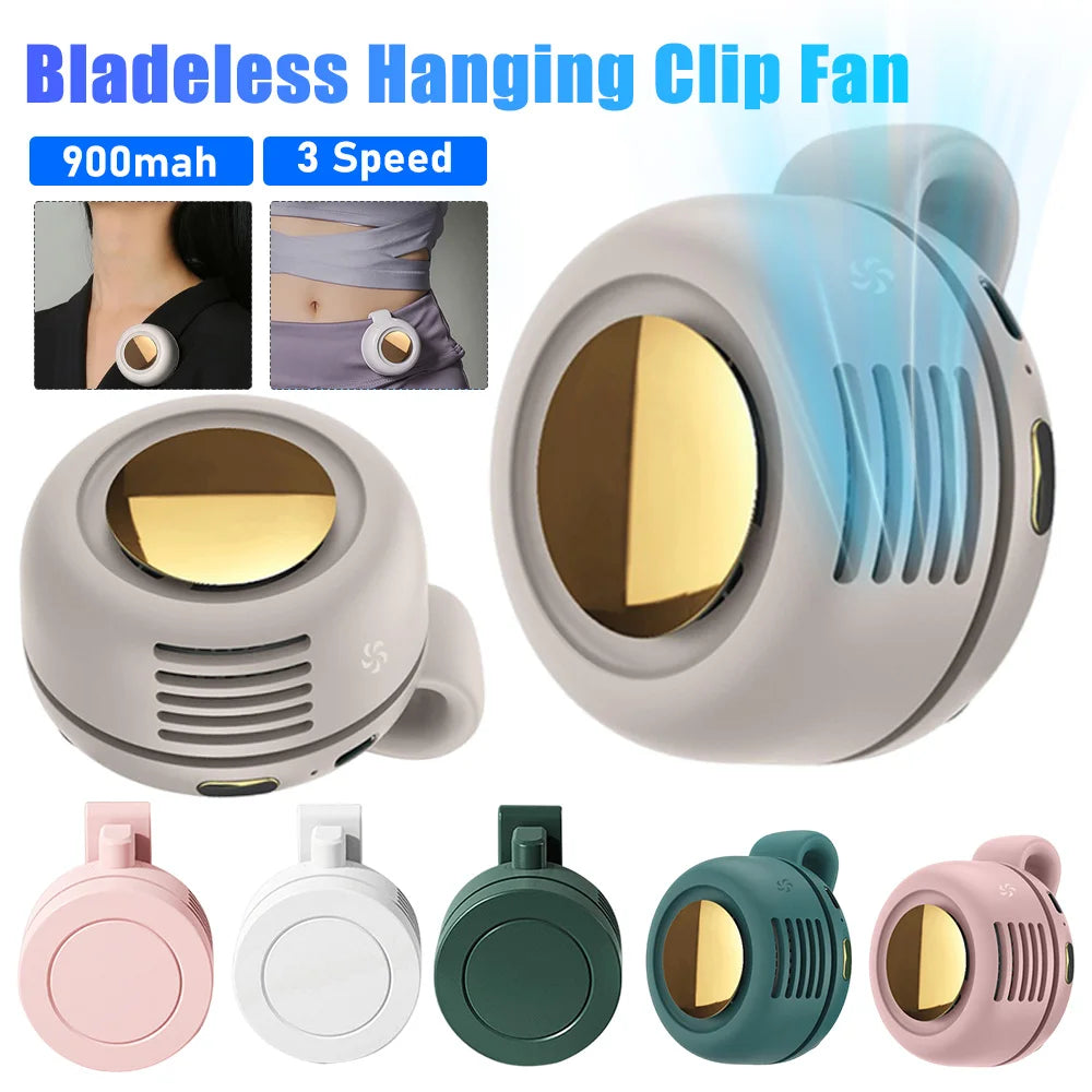 Hanging Clip Type Small Fans USB Portable Mini Small Electric Fan Portable Handheld Fan Bladeless Electric Fan Outdoor Cooling